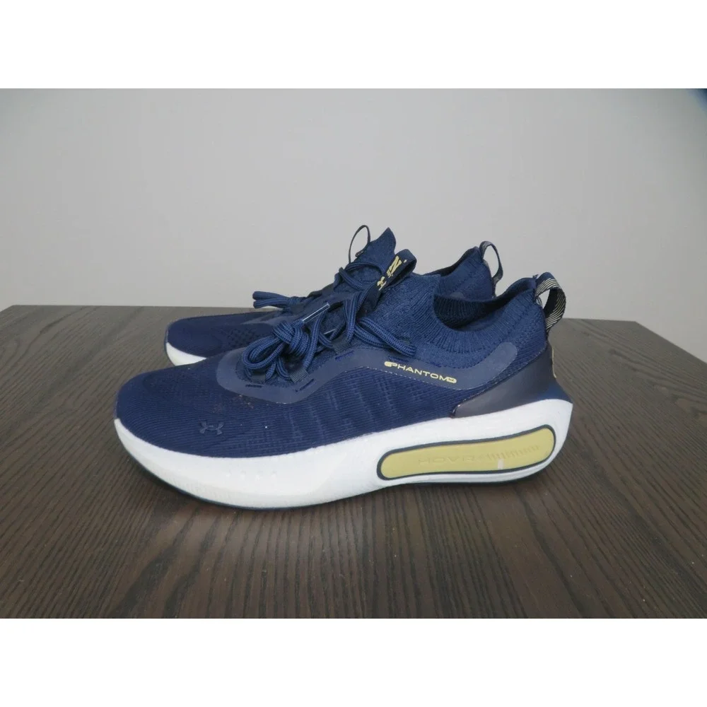 Navy Midshipmen Shoes Mens 8 Under Armour HOVR Phantom 4 Blue Team Issued